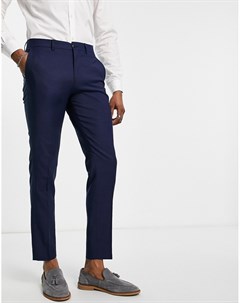 Узкие эластичные брюки темно синего цвета Premium Jack & jones