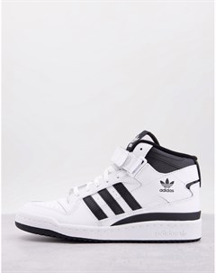Кроссовки средней высоты белого и черного цветов Forum Mid Adidas originals