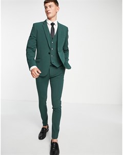 Зеленый супероблегающий пиджак Asos design