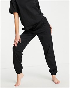 Комбинируемые пижамные джоггеры из органического хлопка черного цвета Asos design