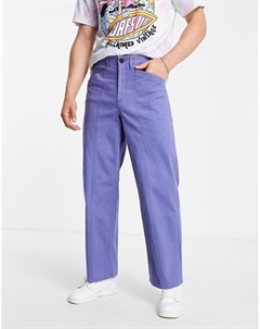 Широкие брюки синего цвета со строчкой Asos design