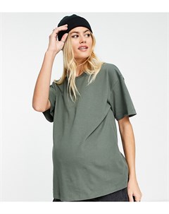 Oversized футболка цвета хаки ASOS DESIGN Maternity Asos maternity