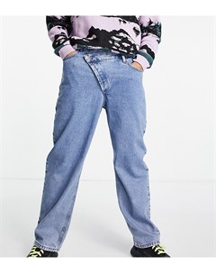 Винтажные джинсы с асимметричным поясом x014 Collusion
