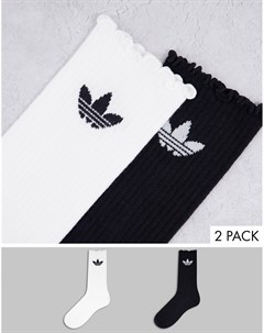 Набор из 2 пар разноцветных носков с оборками adicolor Adidas originals