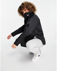 Черная нейлоновая куртка с логотипом Nike