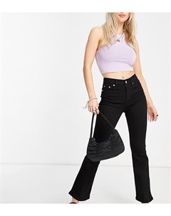 Расклешенные моделирующие джинсы черного цвета с завышенной талией ASOS DESIGN Petite Asos petite