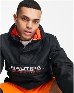 Черная легкая куртка с воротником на молнии Nautica competition