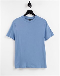 Синяя футболка из органического хлопка с круглым вырезом Asos design