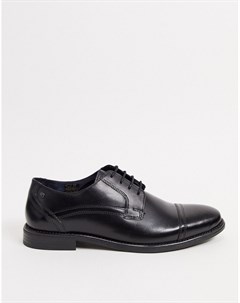 Черные кожаные туфли на шнуровке Base london