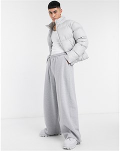 Серые меланжевые джоггеры с широкими штанинами в стиле oversized Asos design