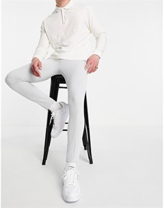 Серые строгие брюки супероблегающего кроя из ткани оксфорд Asos design