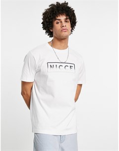 Белая футболка с вышивкой Powell Nicce
