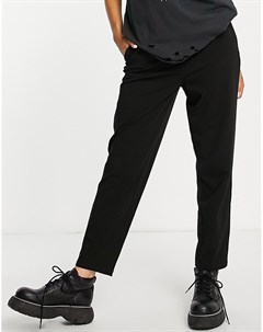 Черные брюки с завышенной талией Cecile Object