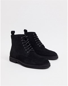 Черные замшевые ботинки на шнуровке Slick Heritage Walk london