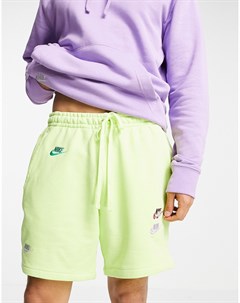 Шорты лимонного цвета с логотипами разных цветов Essential fleece Nike