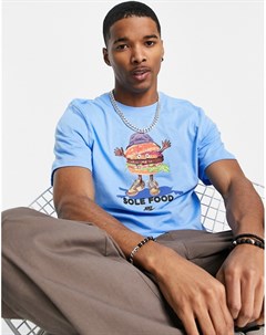 Футболка голубого цвета с принтом гамбургера Sole Food Burger Nike