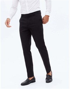 Черные узкие брюки в строгом стиле New look