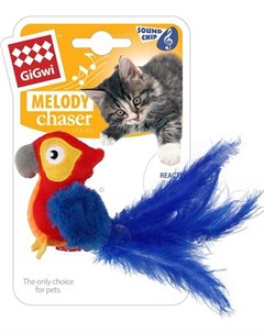 Игрушка 75459 Melody Chaser Попугай со звуковым чипом для кошек 12 см Gigwi