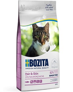 Сухой корм Feline Hair Skin для кошек с чувствительной кожей и шерстью 10 кг Bozita