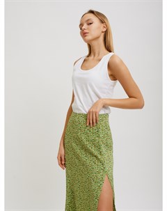 Зелёная миди юбка Sevenext с боковым разрезом Profmax