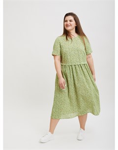 Зелёное платье в цветочек Glavmod больших размеров Profmax