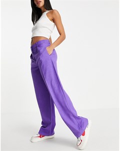 Фиолетовые свободные брюки мужского кроя Everyday Asos design