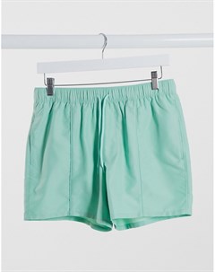 Зеленые короткие шорты для плавания с защипами Asos design