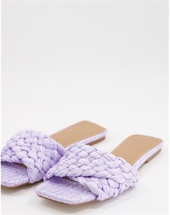 Сиреневые плетеные сандалии мюли Fiji Asos design