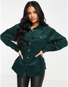 Вельветовая рубашка зеленого цвета от комплекта Na-kd
