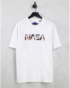 Белая oversized футболка с принтом NASA Only & sons