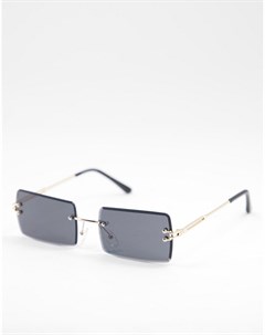 Золотистые квадратные солнцезащитные очки в стиле унисекс Aj morgan