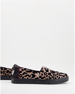 Кроссовки на шнуровке с леопардовым принтом Toms
