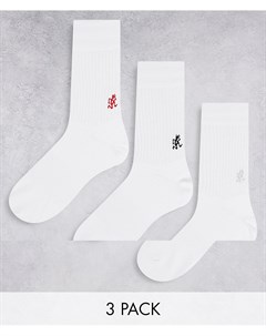 Комплект из 3 пар носков белого цвета Gramicci