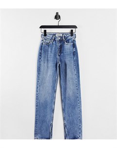 Светло синие джинсы с разрезами по низу штанин New look petite