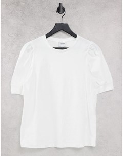 Белая футболка из органического хлопка с объемными рукавами Aware Vero moda