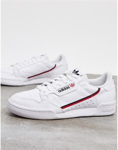 Красно белые кроссовки Continental 80 Adidas originals