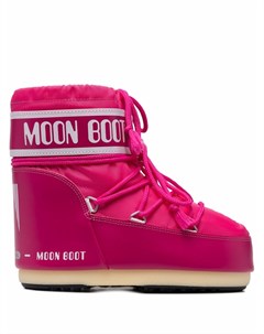 Дутые ботинки на шнуровке с логотипом Moon boot
