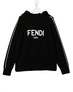Кашемировое худи с логотипом Fendi kids