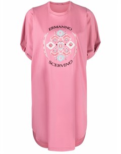 Платье футболка с вышивкой Ermanno scervino