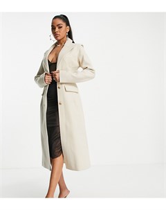 Удлиненное приталенное пальто бежевого цвета с моделирующим эффектом Asyou
