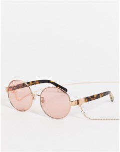 Круглые очки розового цвета и с черепаховым дизайном 497 G S Marc jacobs