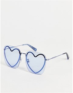 Квадратные солнцезащитные очки фиолетового цвета с линзами в форме сердца 493 S Marc jacobs