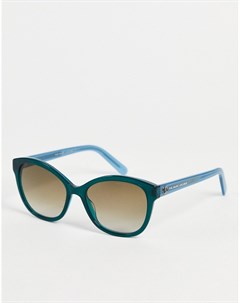 Большие солнцезащитные очки кошачий глаз голубого и бирюзового цветов 554 S Marc jacobs