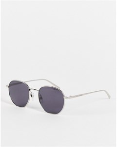 Серебристые солнцезащитные очки с тонкой круглой оправой 434 S Marc jacobs