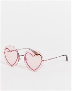 Круглые солнцезащитные очки розового цвета с сердечками 494 G S Marc jacobs