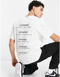 Oversized футболка с надписью Connection на двух языках на спине Night addict