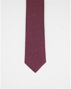Однотонный бордовый галстук French connection