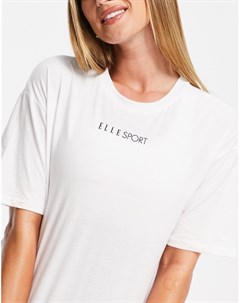 Белая футболка бойфренда Signature Elle sport