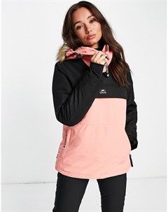 Розовая куртка для сноуборда без застежки из технологичной ткани Powder Surfanic