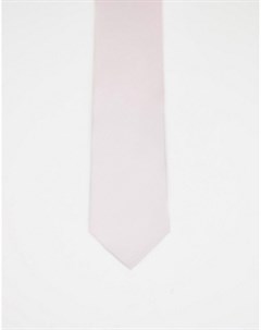 Однотонный галстук светло розового цвета French connection